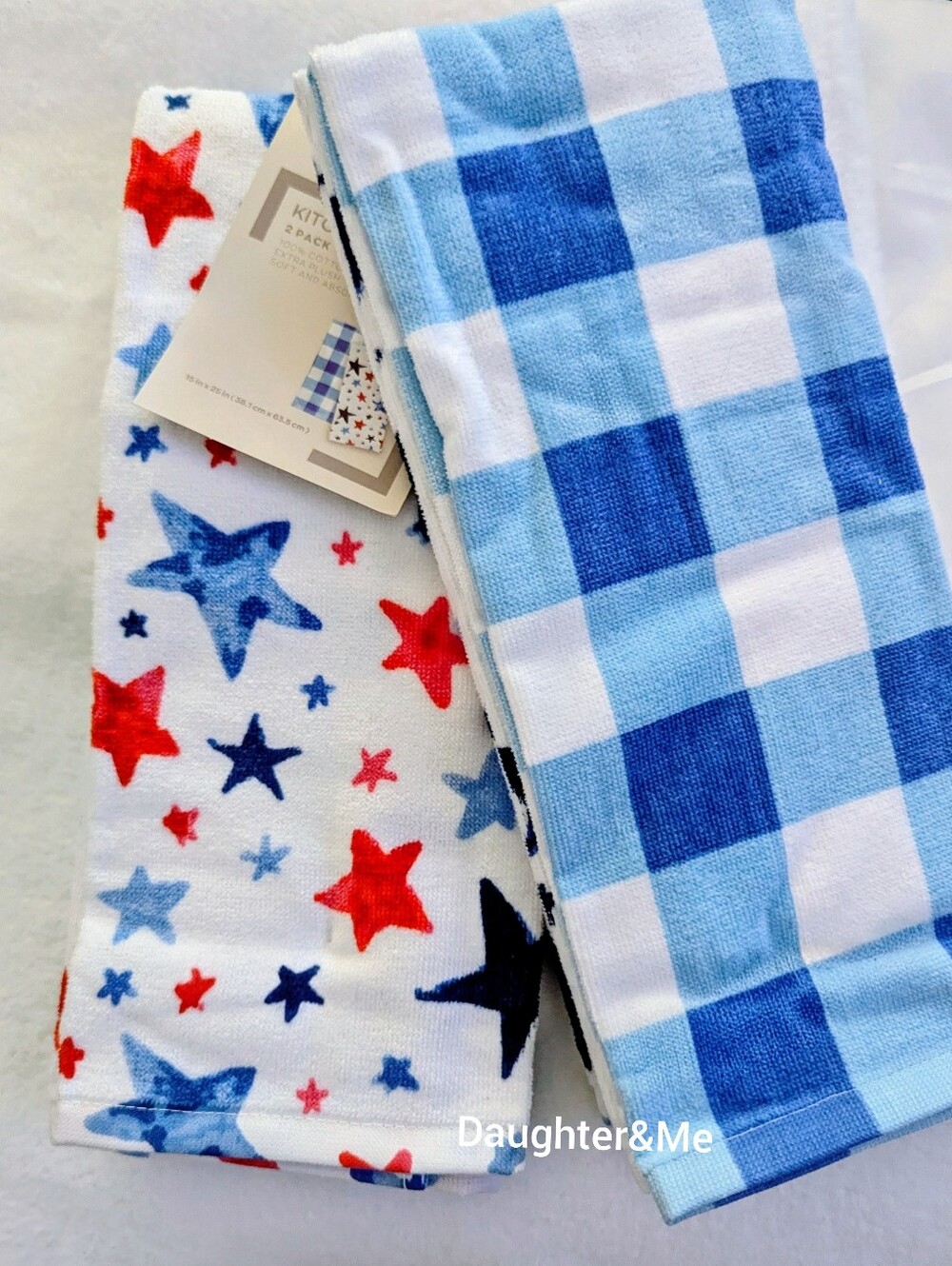 Patriotic Print Kitchen Towel Set Soft And absorbent 💯 Cotton